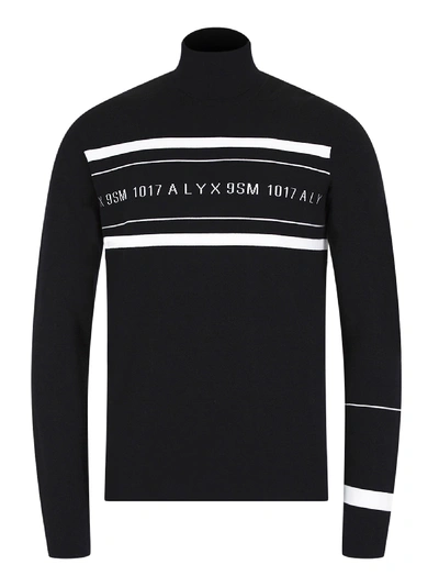 Shop Alyx 1017  9sm Multi Stripe Logo Sweater In Black