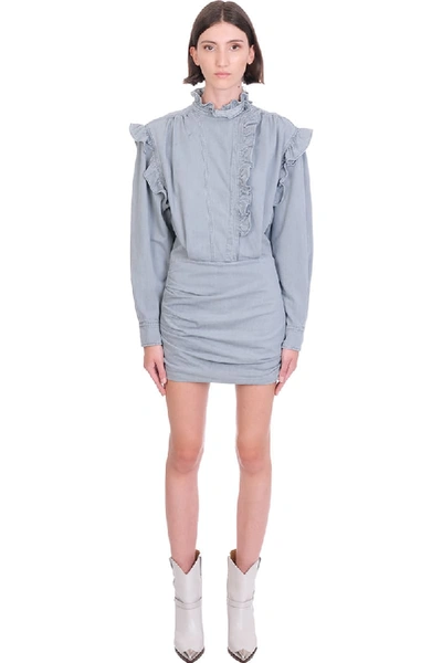 Shop Isabel Marant Étoile Greta Dress In Grey Cotton