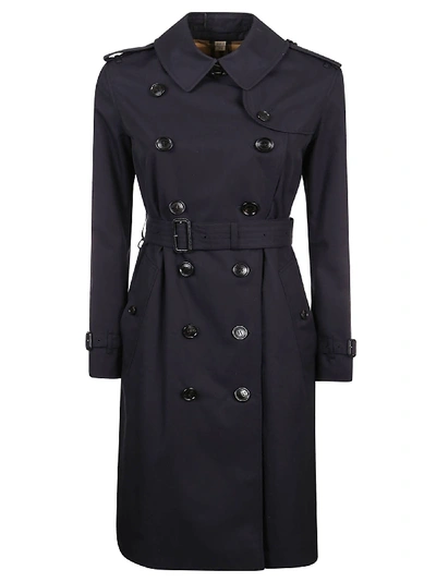 Shop Burberry Trench Kensington In Midnight