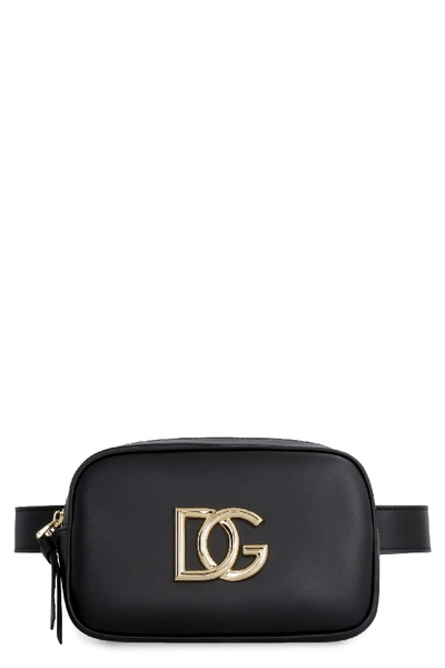 Shop Dolce & Gabbana Dg Millennials Leather Belt Bag In Black