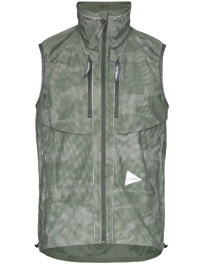 Shop And Wander Camouflage-print Sleeveless Vest In Green