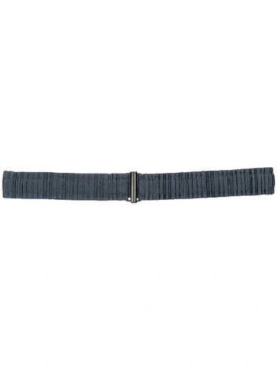 Shop Issey Miyake Elasticated Clasp Belt In Blue