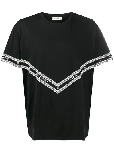 Shop Givenchy Chain Print T-shirt In Black