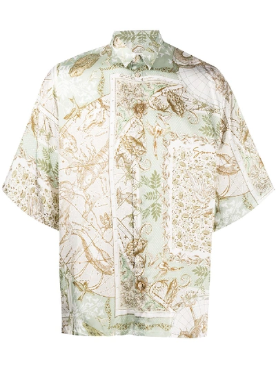 Shop Givenchy Astral Print Short-sleeve Shirt In Neutrals