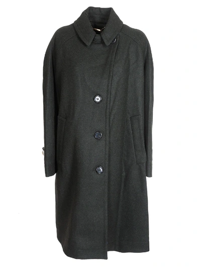 Shop Marc Jacobs The Loden Coat In Khaki Color In Grey