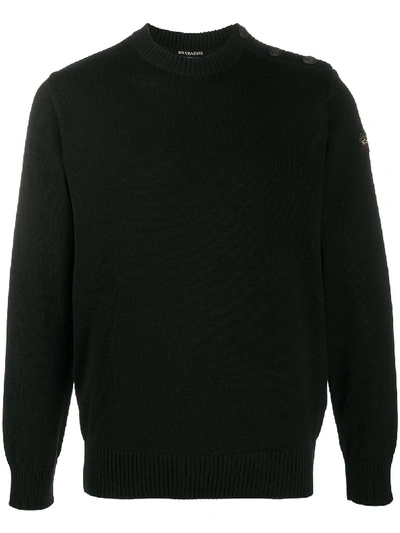 Shop Paul & Shark Round Neck Sweater In Black