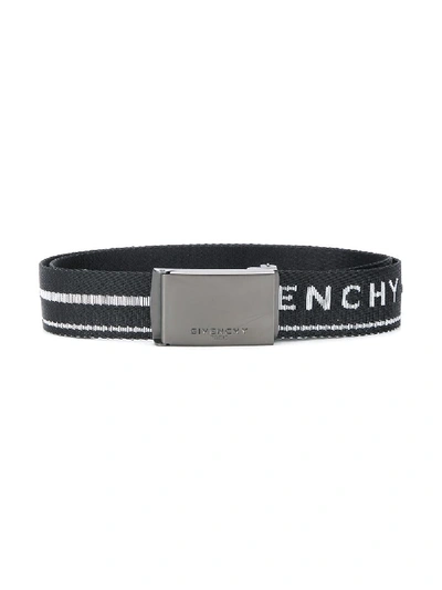 Shop Givenchy Logo Tape Elasticated Belt In Black