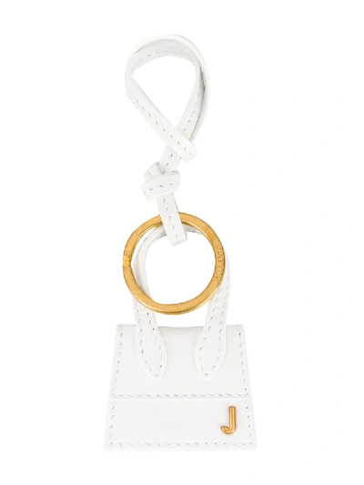 Shop Jacquemus Le Chiquito Keyring In White