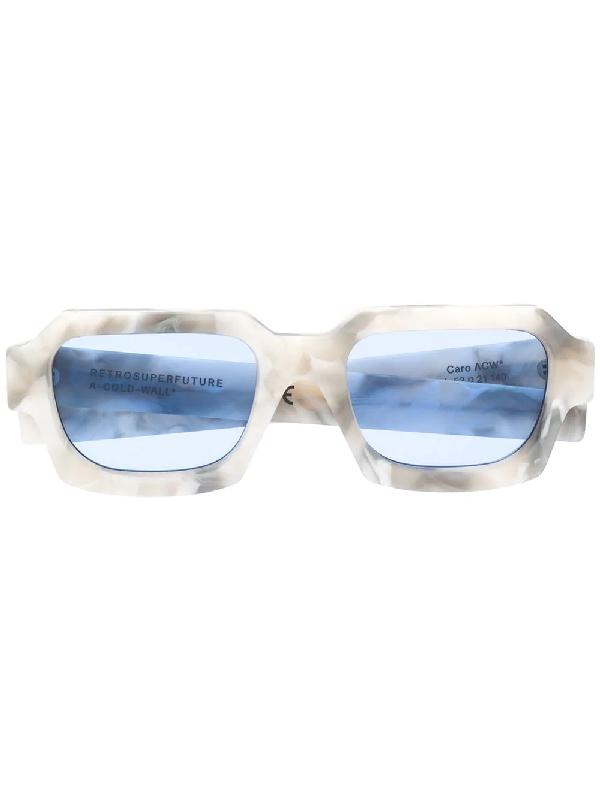A-cold-wall* Retrosuperfuture Marbled Effect Sunglasses In Neutrals