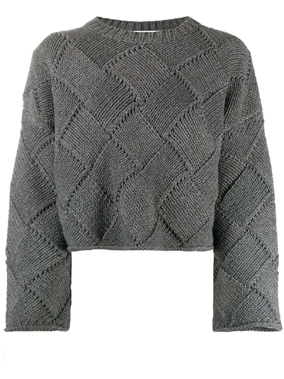 Shop Jw Anderson Box Weave Knit Jumper In Grey