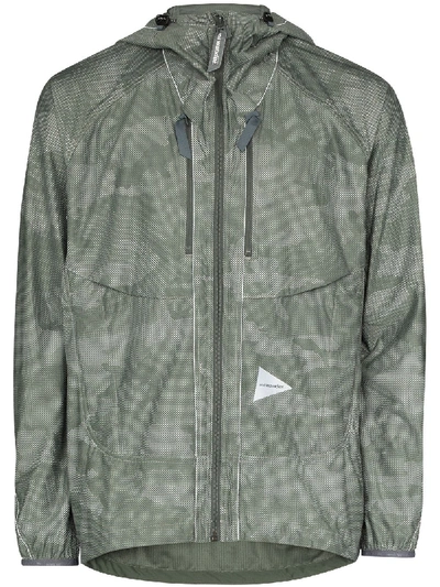 Shop And Wander Camouflage-print Hooded Jacket In Green