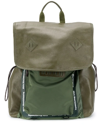 Shop White Mountaineering Panelled Backpack In Green