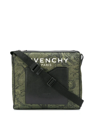 Shop Givenchy 4g Astral Print Shoulder Bag In Green