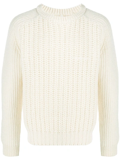 Shop Sunflower Chunky Knit Jumper In White