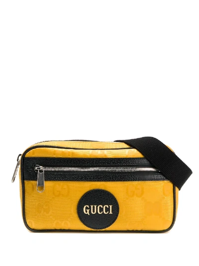 Shop Gucci Yellow Monogram Belt Bag
