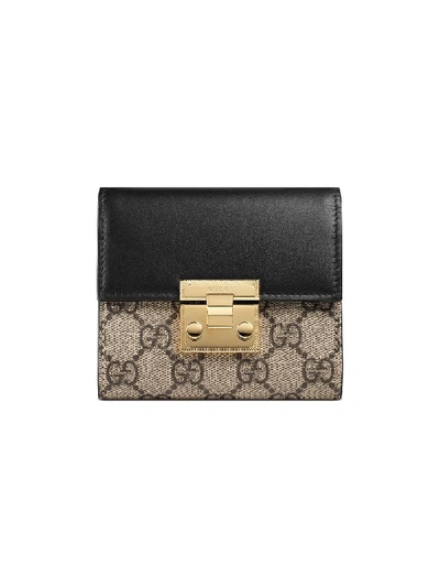 Shop Gucci Padlock Wallet In Brown
