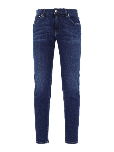 Shop Dolce & Gabbana Stretch Denim Jeans In Blue