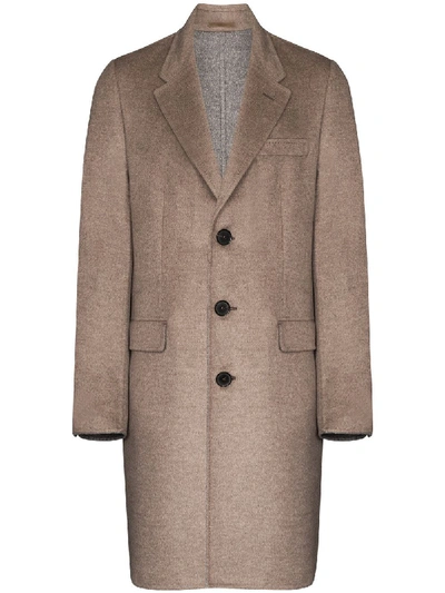 Shop Ermenegildo Zegna Single Breasted Coat In Grey