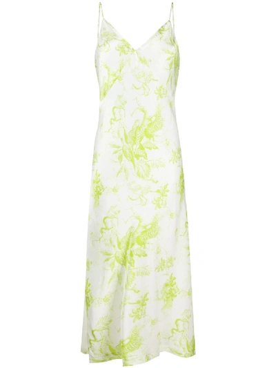 Shop Allsaints Safari-print Slip Dress In White