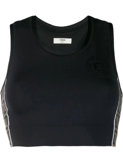 Shop Fendi Fitness Rama Bassiere In Black