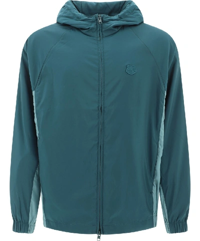Shop Kenzo Green Polyester Outerwear Jacket