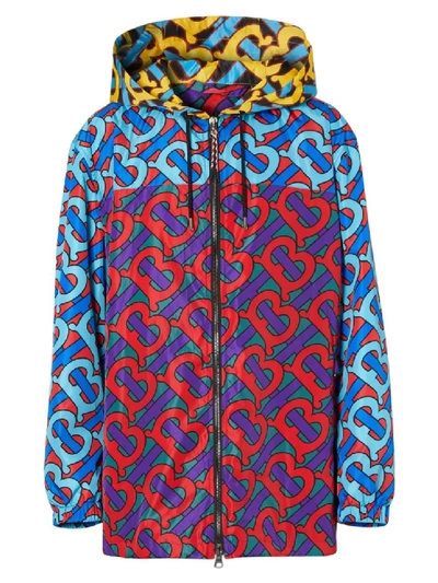 Shop Burberry Multicolored Monogram Jacket