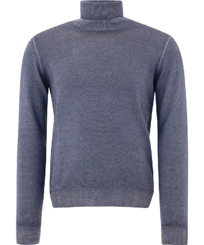 Shop Tagliatore Grey Wool Sweater