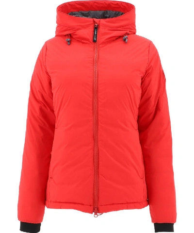 Shop Canada Goose Red Nylon Outerwear Jacket