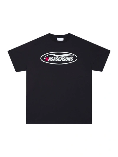 Shop Nasa Seasons Flame Logo Graphic T-shirt In Black