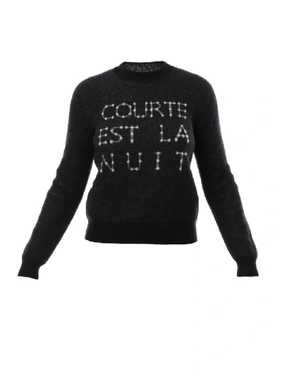 Shop Saint Laurent Black Wool Sweater