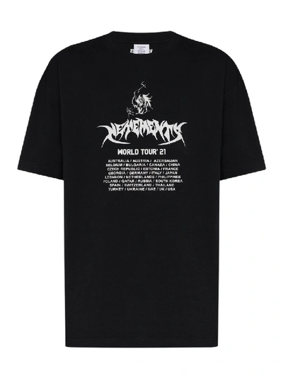 Shop Vetements World Tour T-shirt Black