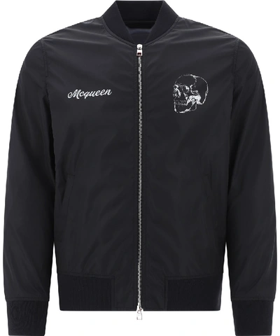 Shop Alexander Mcqueen Black Nylon Outerwear Jacket