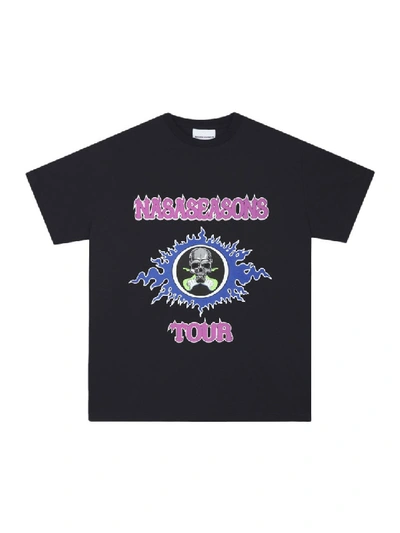 Shop Nasa Seasons Ice Skull Tour T-shirt In Black