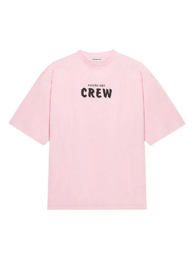 Shop Balenciaga Pink Crew T-shirt