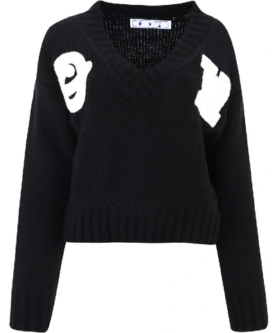 Shop Off-white Black Wool Sweater