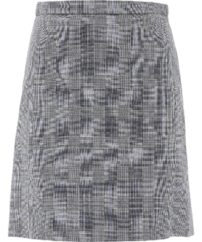 Shop Alexander Mcqueen Grey Wool Skirt