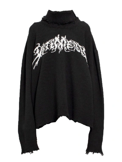 Shop Vetements Church Logo Turtleneck In Black