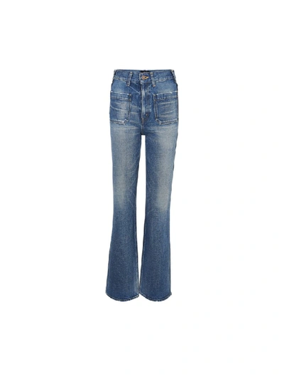 Shop Celine Blue Cotton Jeans