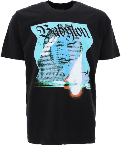 Shop Babylon La Black Cotton T-shirt