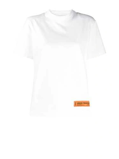 Shop Heron Preston White 'pads Logo' T-shirt
