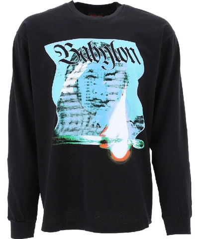 Shop Babylon La Black Cotton Sweater