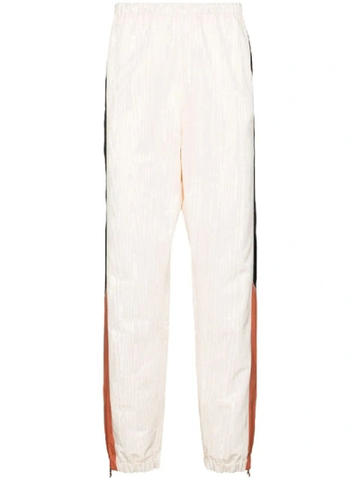 Shop Marine Serre Moire Paneled Tracksuit Pants In White