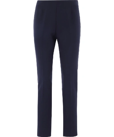 Shop Peserico Blue Polyester Pants