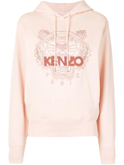 Shop Kenzo Tiger Ombré Hoodie In Pink