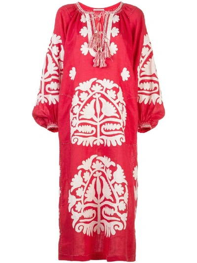 Shop Vita Kin Shalimar Linen Dress In Red