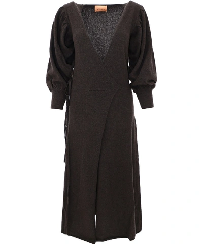 Shop Andamane Brown Wool Dress