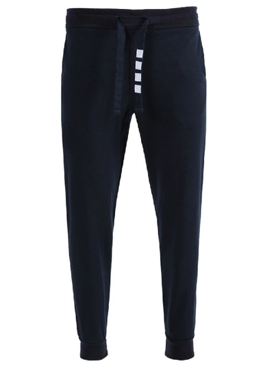 Shop Thom Browne 4-bar Drawcord Sweatpants In Black