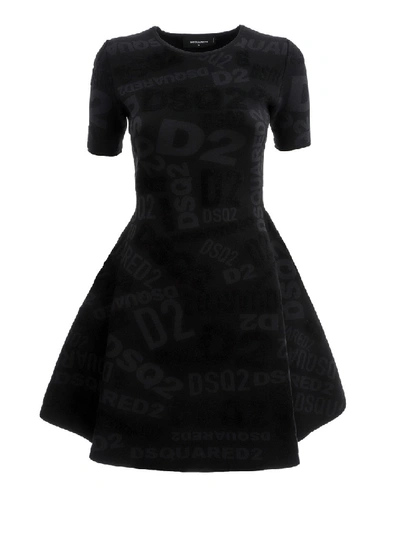 Shop Dsquared2 Black Viscose Dress