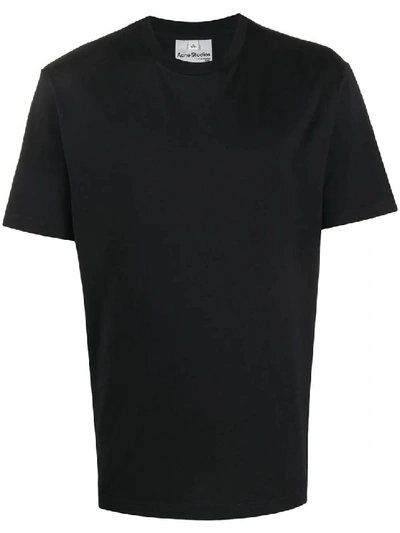 Shop Acne Studios Classic Plain T-shirt In Black