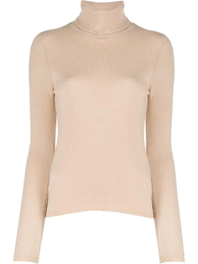 Shop Allude Turtleneck Sweater In Neutrals